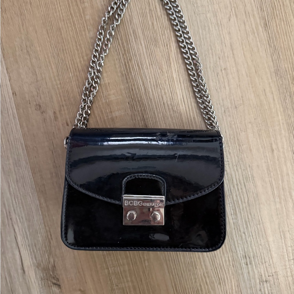 BCBGeneration Black Patent Leather Bag